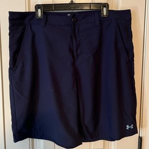 UA navy flat front short